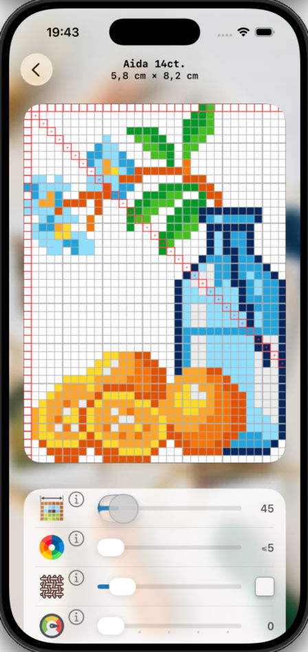 Pixel Art to embroidery pattern