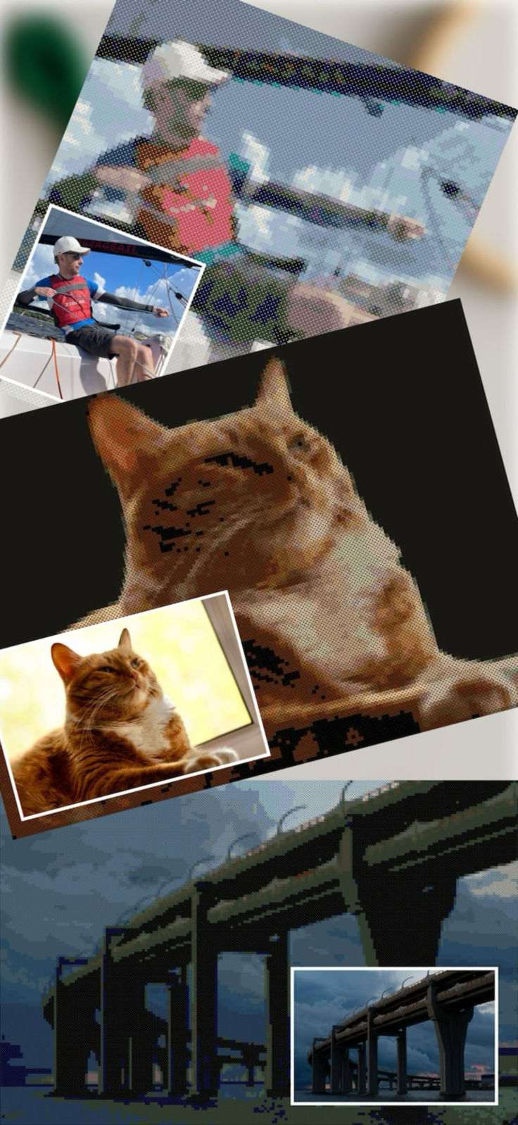 Photo/embroidery converter preview